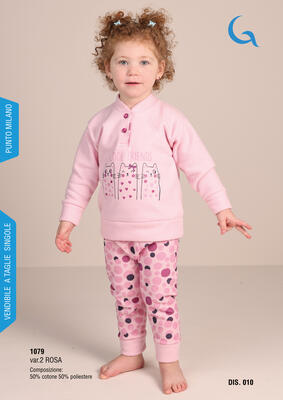 PIGIAMA NEONATA M/L 1079 Ingrosso Pigiami 0/16 Anni Tellini S.r.l.